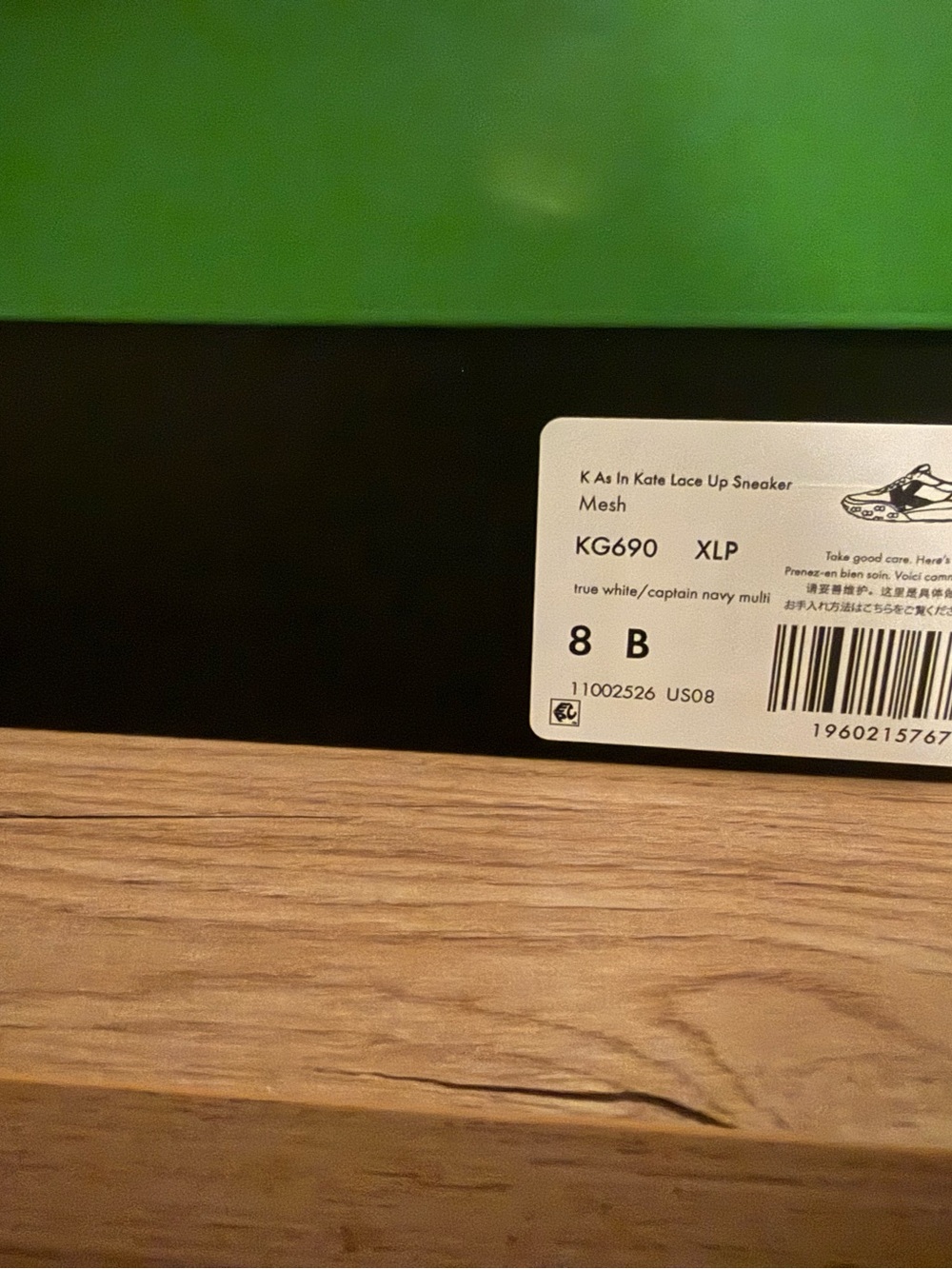 Kate Spade K As In Kate Sneakers White Navy Blue Size 8 – $198 Retail - Picture 6 of 7